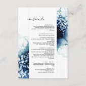 Carte D'accompagnement Blue Nautical Destination Mariage Monogramme Détai (Devant)