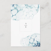 Carte D'accompagnement Blue Nautical Destination Mariage Monogramme Détai (Dos)