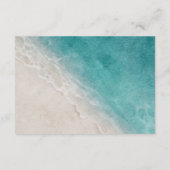 Carte D'accompagnement Blue Ocean Beach Wedding QR Code Détails (Dos)