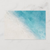 Carte D'accompagnement Blue Ocean Beach Wedding QR Code Détails (Dos)