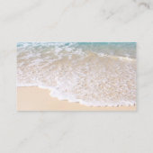 Carte D'accompagnement Blue Ocean Waves Tropical Beach Wedding Website (Dos)