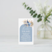 Carte D'accompagnement Blue Pampas Grass Books for Baby Boy Card (Debout devant)