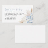 Carte D'accompagnement Blue Pampas Grass Books For Baby Card (Devant / Derrière)