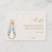 Carte D'accompagnement Blue Peter le lapin Baby shower Déchets Raffle (Devant)