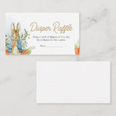 Carte D'accompagnement Blue Peter Rabbit Baby shower Déchets Raffle (Devant / Derrière)