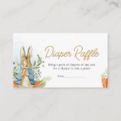 Carte D'accompagnement Blue Peter Rabbit Baby shower Déchets Raffle (Devant)