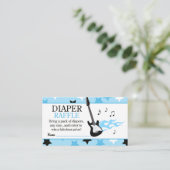 Carte D'accompagnement Blue Rock Star Baby shower Déchets Raffle (Debout devant)