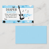Carte D'accompagnement Blue Rock Star Baby shower Déchets Raffle (Devant / Derrière)