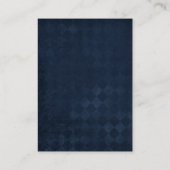 Carte D'accompagnement Blue Rustic Antler Deer Mariage de bois (Dos)