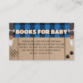 Carte D'accompagnement Blue Rustic Plaid Books pour bébé (Devant)