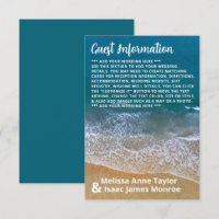 Blue Sea Beach Wedding Détail
