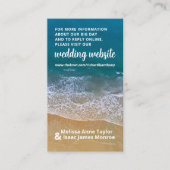 Carte D'accompagnement Blue Sea Beach Wedding Website (Devant)