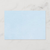 Carte D'accompagnement Blue silver snowflake garçon baby shower demande d (Dos)