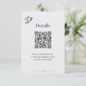 Carte D'accompagnement Blue Silver Wedding Bells Details Enclosure (Debout devant)