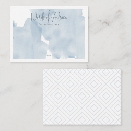 Carte D'accompagnement Blue Sky Cloud 9 Conseil Fête des mariées (Devant / Derrière)