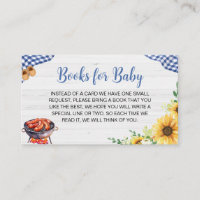 Blue Sunflower BBQ Baby showers Livres pour bébé