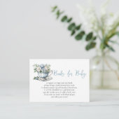 Carte D'accompagnement Blue Tea Party Boy Baby shower Demande de réservat (Debout devant)