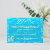 Carte D'accompagnement Blue Water Beach & Destination Wedding Ocean Theme (Debout devant)
