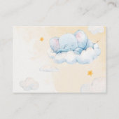 Carte D'accompagnement Blue Watercolor Elephant Display Shower (Dos)
