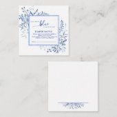 Carte D'accompagnement Blue Wildflower Something Blue Diaper Raffle  (Devant / Derrière)