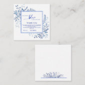 Carte D'accompagnement Blue Wildflower Something Blue Thank You (Devant / Derrière)