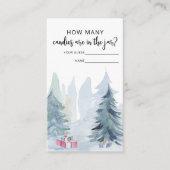 Carte D'accompagnement Blue Winter deviner combien de canettes (Devant)