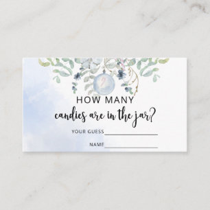 Carte D'accompagnement Blue Winter deviner combien de canettes