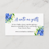 Carte D'accompagnement Blueberries avec Mariage de feuillage Une note sur (Devant)