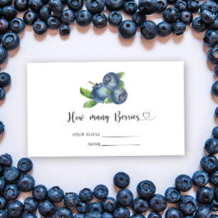 Carte D'accompagnement Blueberry - baby shower devinez combien de baies
