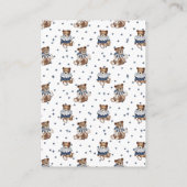 Carte D'accompagnement Blueberry Bear Baby Boy Douche Boy Demande de rése (Dos)