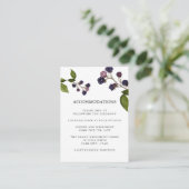 Carte D'accompagnement Blueberry | Hébergement hôtelier MARIAGE (Debout devant)