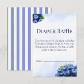 Carte D'accompagnement Blueberry Watercolor Diaper Raffle Ticket Insert (Devant / Derrière)