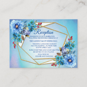 Carte D'accompagnement Blues de Cornflower à la réception aquarelle