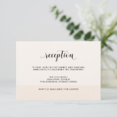 Carte D'accompagnement Blush Cascade | Subtiles rayures de mariage (Debout devant)