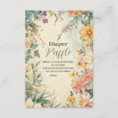 Carte D'accompagnement Blush Floral Baby in Bloom Diapper Raffle (Devant)