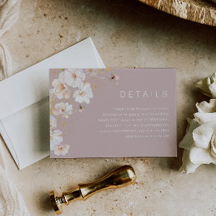 Carte D'accompagnement Blush & Gold Enchanted Dusty Rose Détails du Maria