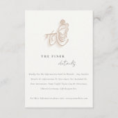 Carte D'accompagnement Blush Gold Floral Krishna Détails sur le Mariage i (Devant)