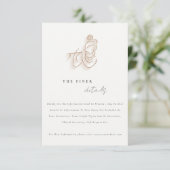 Carte D'accompagnement Blush Gold Floral Krishna Détails sur le Mariage i (Debout devant)