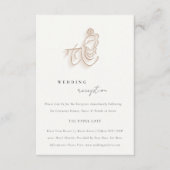 Carte D'accompagnement Blush Gold Floral Krishna Réception de mariage ind (Devant)