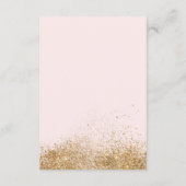 Carte D'accompagnement Blush Gold Parties scintillant Sparkle Mariage élé (Dos)