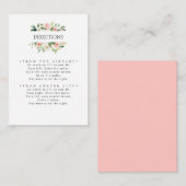 Carte D'accompagnement Blush moderne | MARIAGE de fleurs roses (Devant / Derrière)