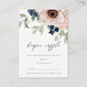 Carte D'accompagnement Blush Navy Anemone Flora Baby shower de carafe de (Devant)