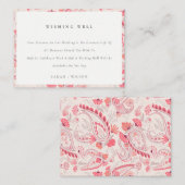 Carte D'accompagnement Blush Paisley Typographie Mariage (Devant / Derrière)