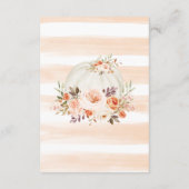 Carte D'accompagnement Blush Peach Floral Fall Citrouille Livres pour béb (Dos)