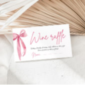 Carte D'accompagnement Blush Pink Bow Guess Wine Raffe Jeu de billets