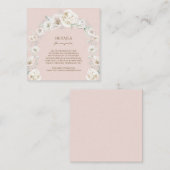 Carte D'accompagnement Blush Pink Floral Dream Détails du Mariage (Devant / Derrière)