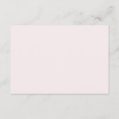 Carte D'accompagnement Blush Pink Floral Eucalyptus Black Wedding Details (Dos)