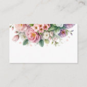 Carte D'accompagnement Blush Pink floral lapin Baby shower Déchets Raffin (Dos)