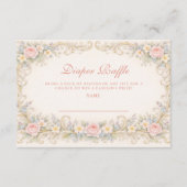 Carte D'accompagnement Blush Pink Garden Baroque Diapper Raffle (Devant)