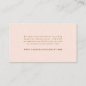 Carte D'accompagnement Blush Pink Minimal Mariage Website Code QR (Dos)